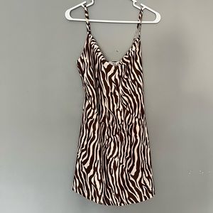 Fashion nova brown zebra print dress
